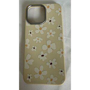 iPhone 14 Pro Max+/iphone15 Pro Max Case Floral Design Cream Color‎ Background